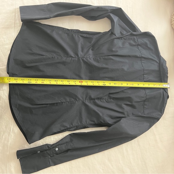 Banana Republic Riley tailored fit button down black long sleeve fitted | sz 4 - Picture 7 of 10